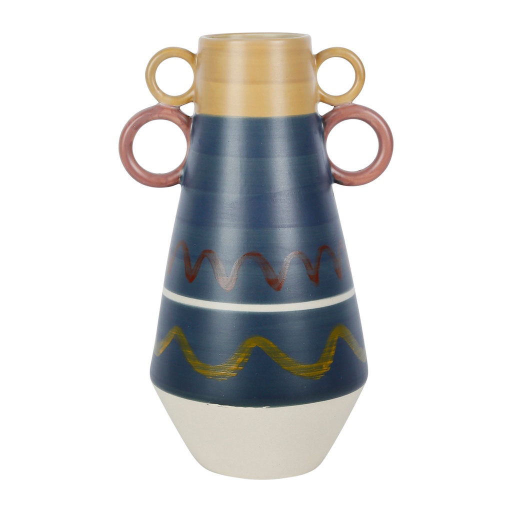 VASE EXALTATION NOIR D17XH28CM