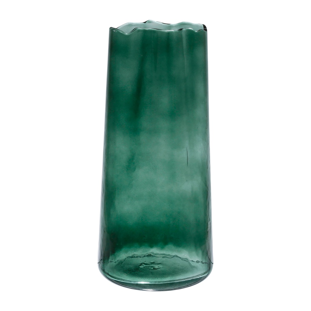 VASE BRONZE VERT D15XH33 VERRE