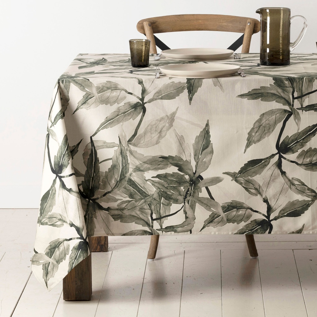 NAPPE FEUILLES VRT GRS 260X160