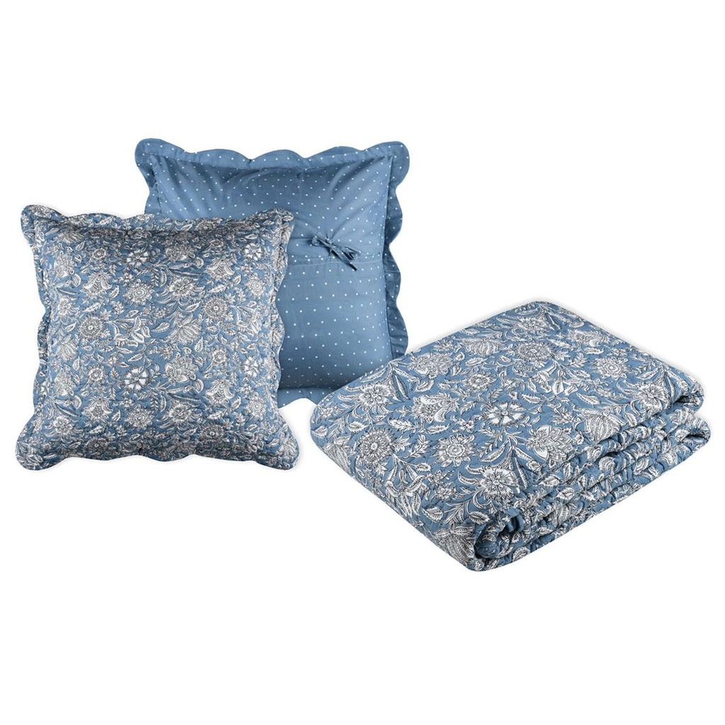Boutis Julianne Bleu 240x220