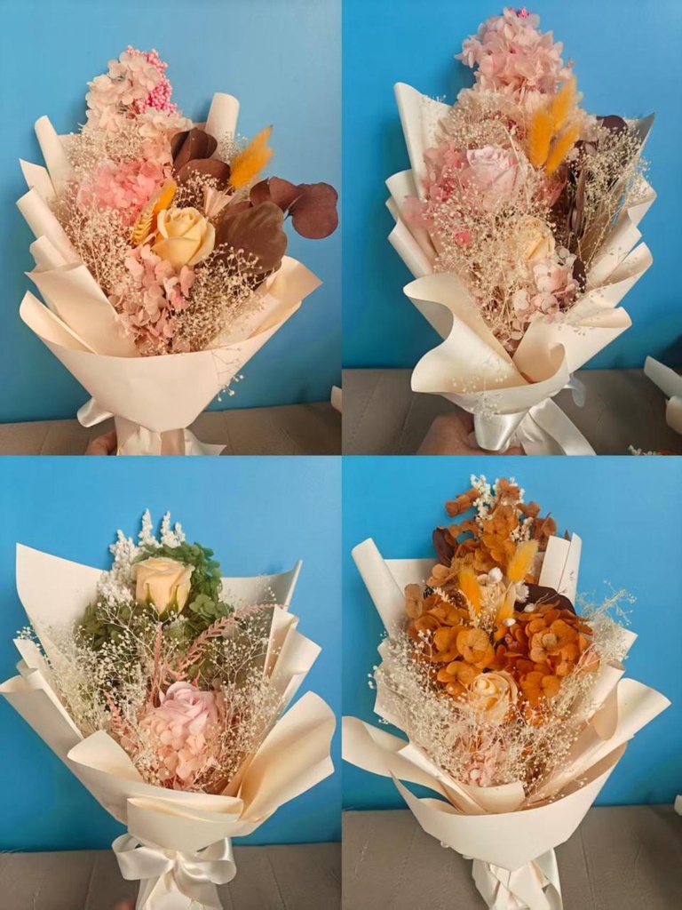 BOUQUET DE FLEURS SECHÉES ORANGE