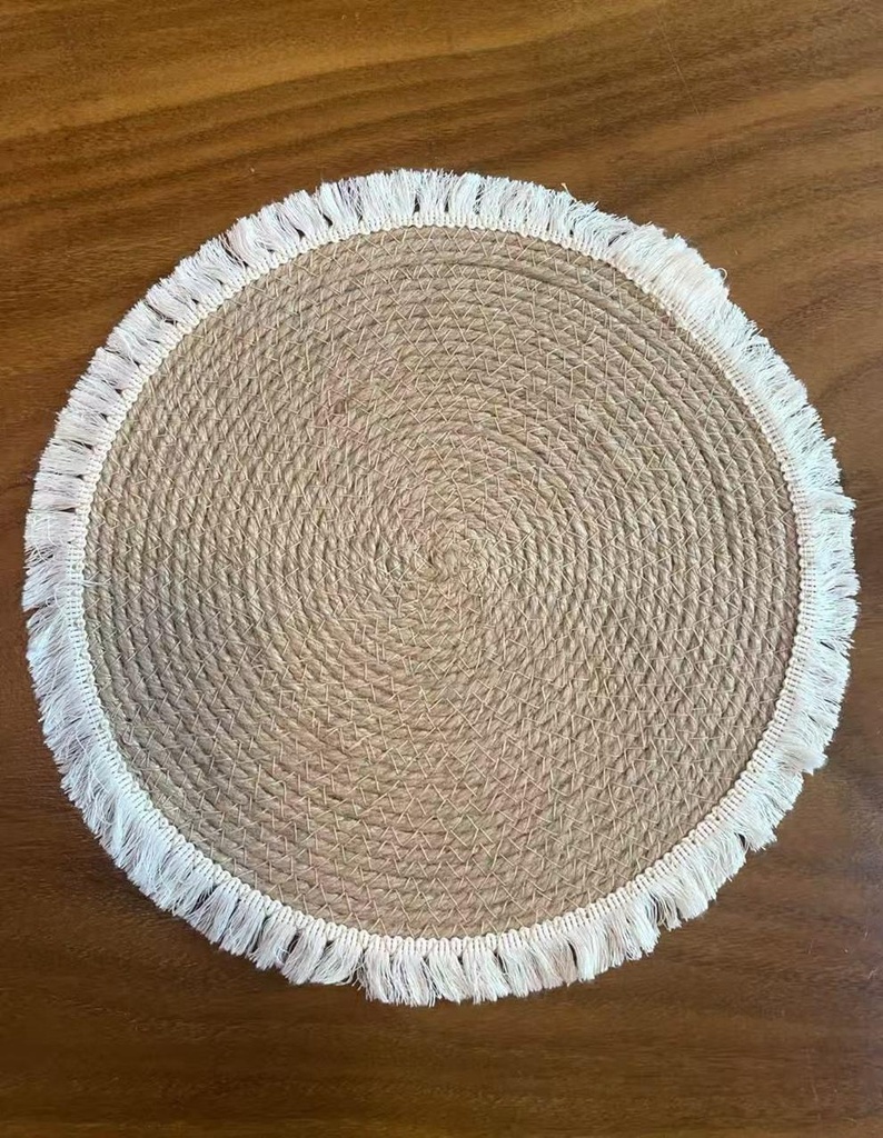 SET DE TABLE DECORATIF ROND EN OSIER D38CM