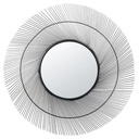 MIROIR METAL SOLEIL NOIR Ø55CM
