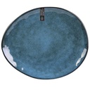 ASSIETTE BLEU GALET 22X18CM AU GRES DU TEMPS