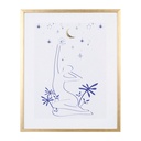 CADRE DECO FEMME BLE+DOR 42X52