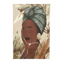 TABLEAU FEMME BRUN 60X90 TOILE