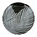 PLAT MAJORQUE NOIR D33CM VERRE