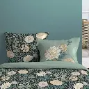 PARRURE DE LIT ALPHONS BLEU HC 260X240+2T63X63
100%COTON 